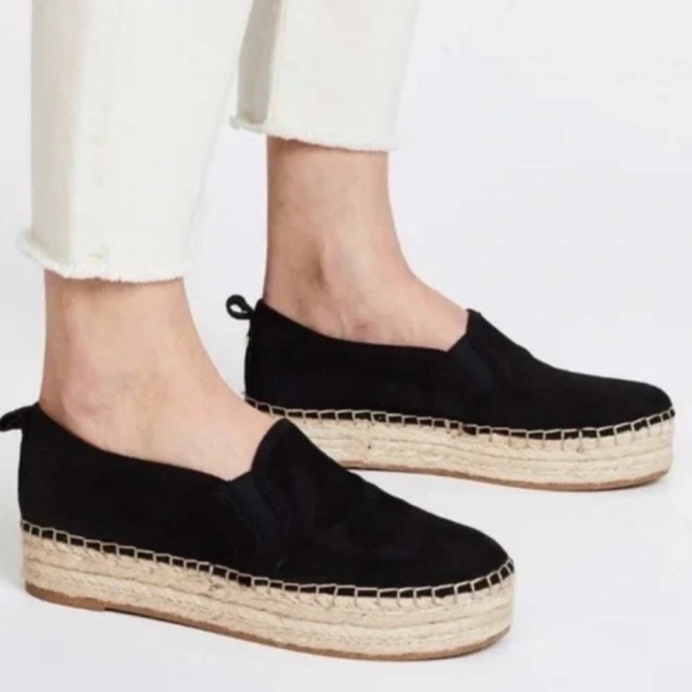 Sam Edelman Women's Carrin Platform Espadrille Slip-On Shoe Black Suede Size: 7M - Picture 2 of 13